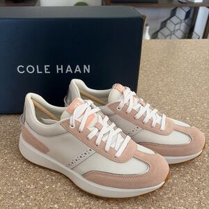 Cole Haan Grand Crosscourt Meadow Runner Shoes White Cameo Pink Women’s US 5.5